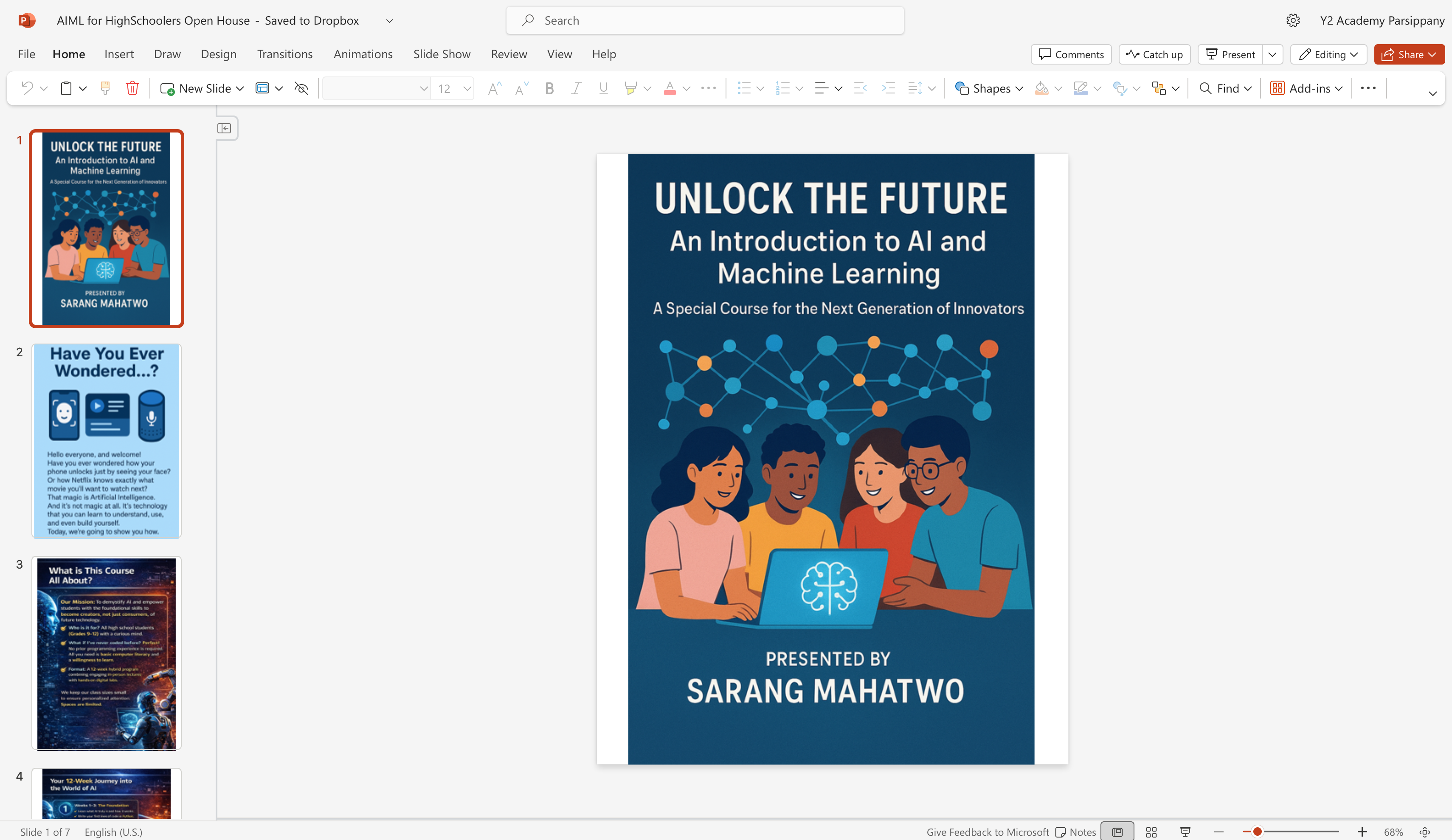 AI and Machine Learning Course for High Schoolers